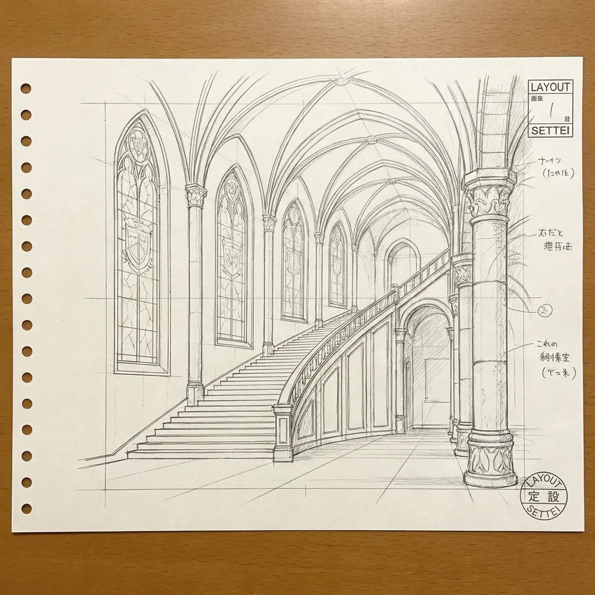 里番 动画场景原画Layout